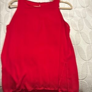 Vibrant Red Sleeveless Top